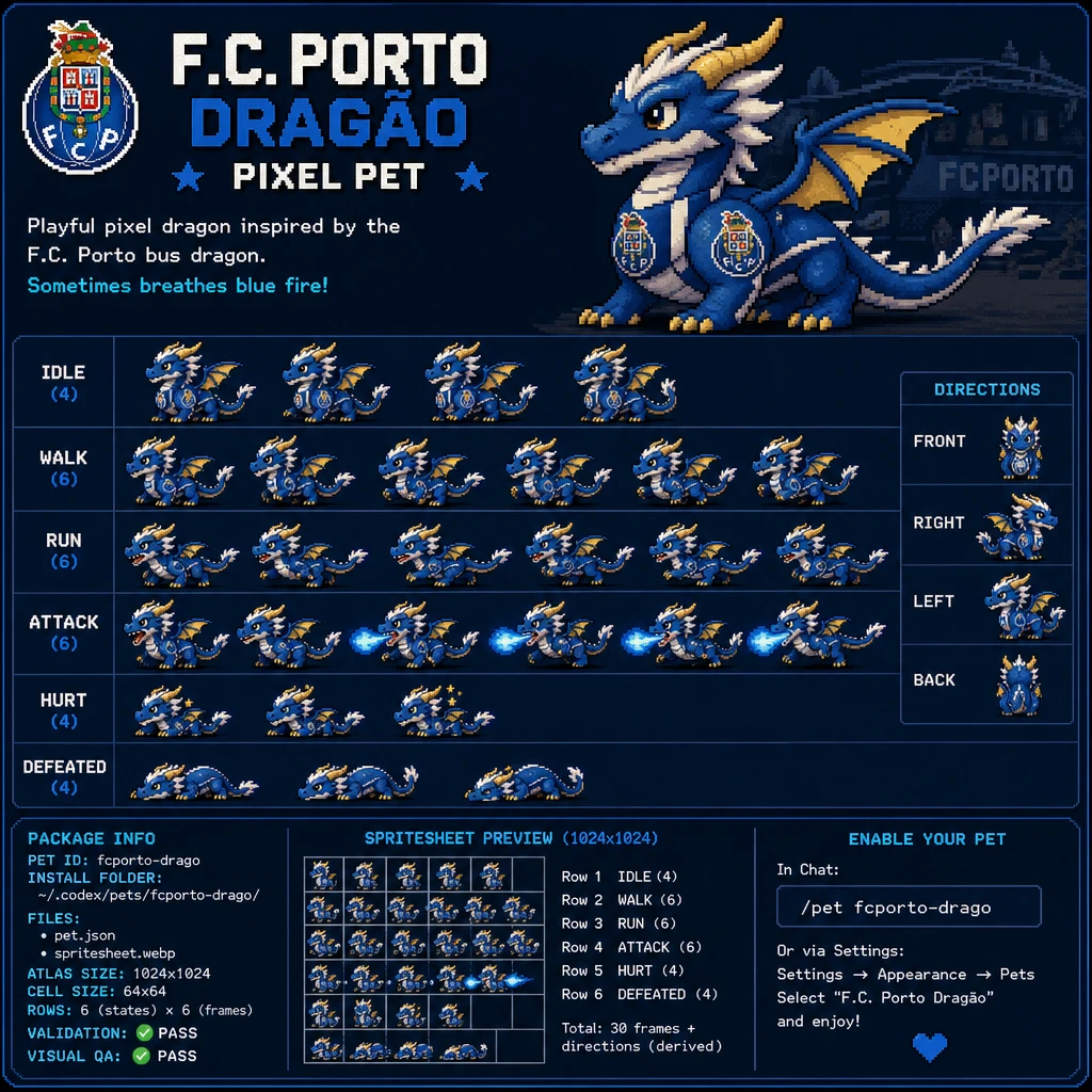 Playful pixel art dragon inspired by football mascot
