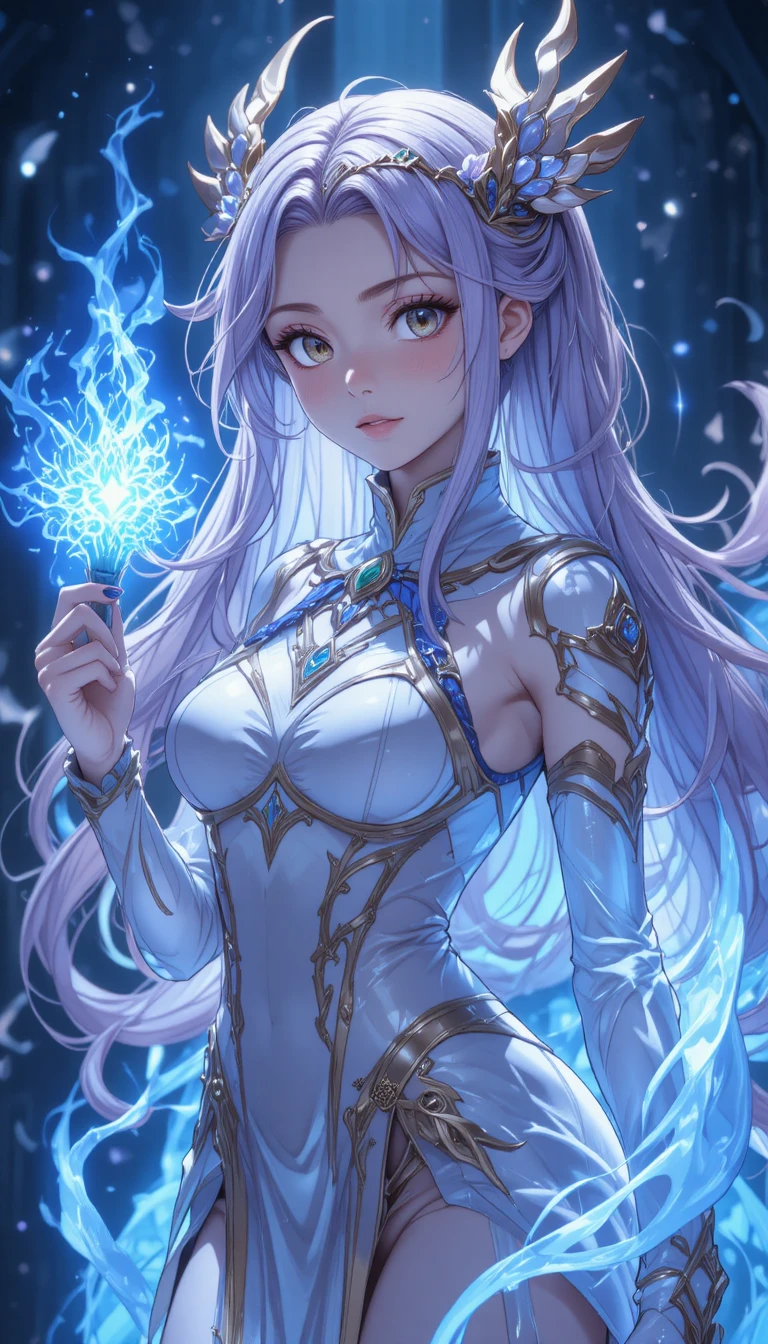 Young anime eliatrope girl in a fantasy universe