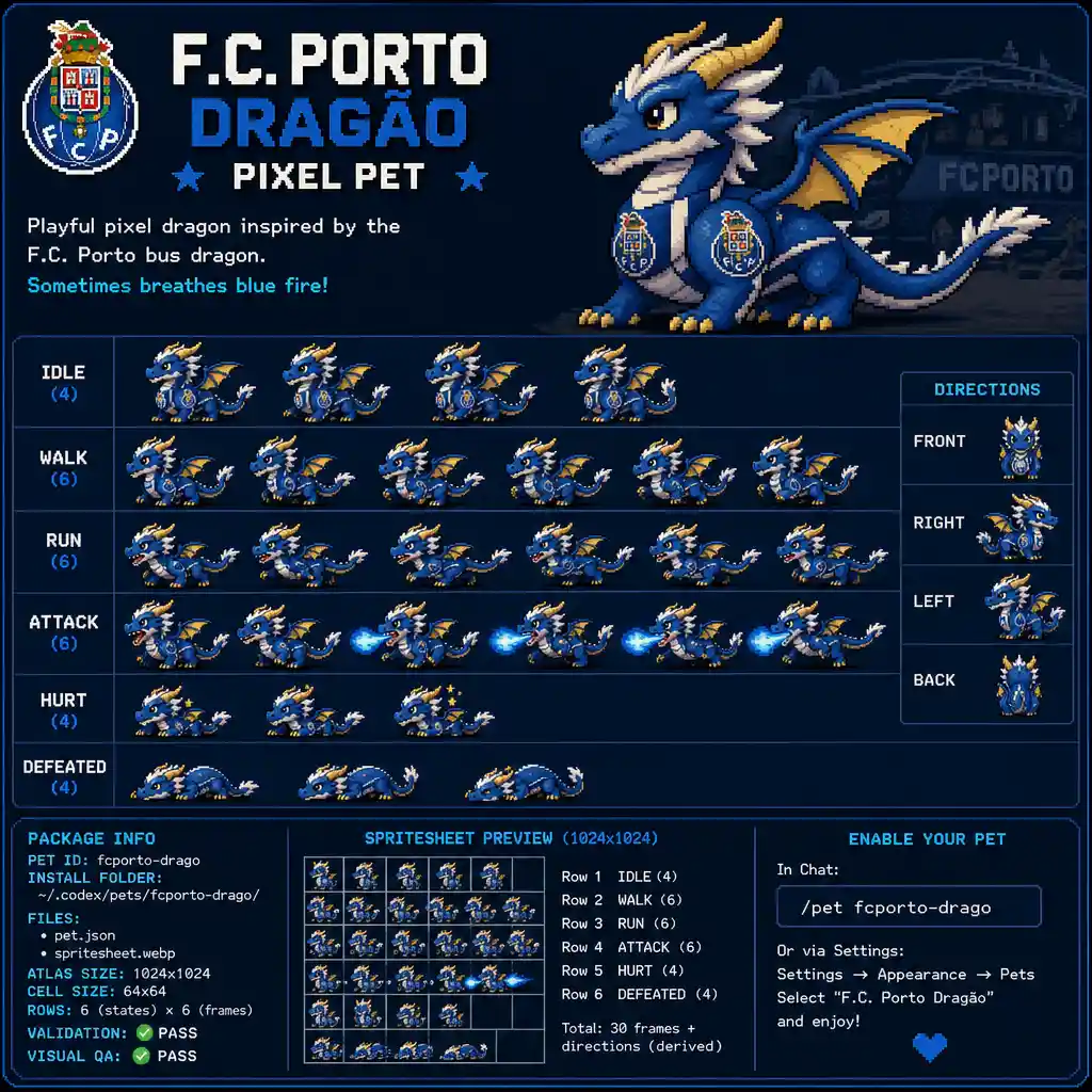 Playful pixel art dragon inspired by football mascot