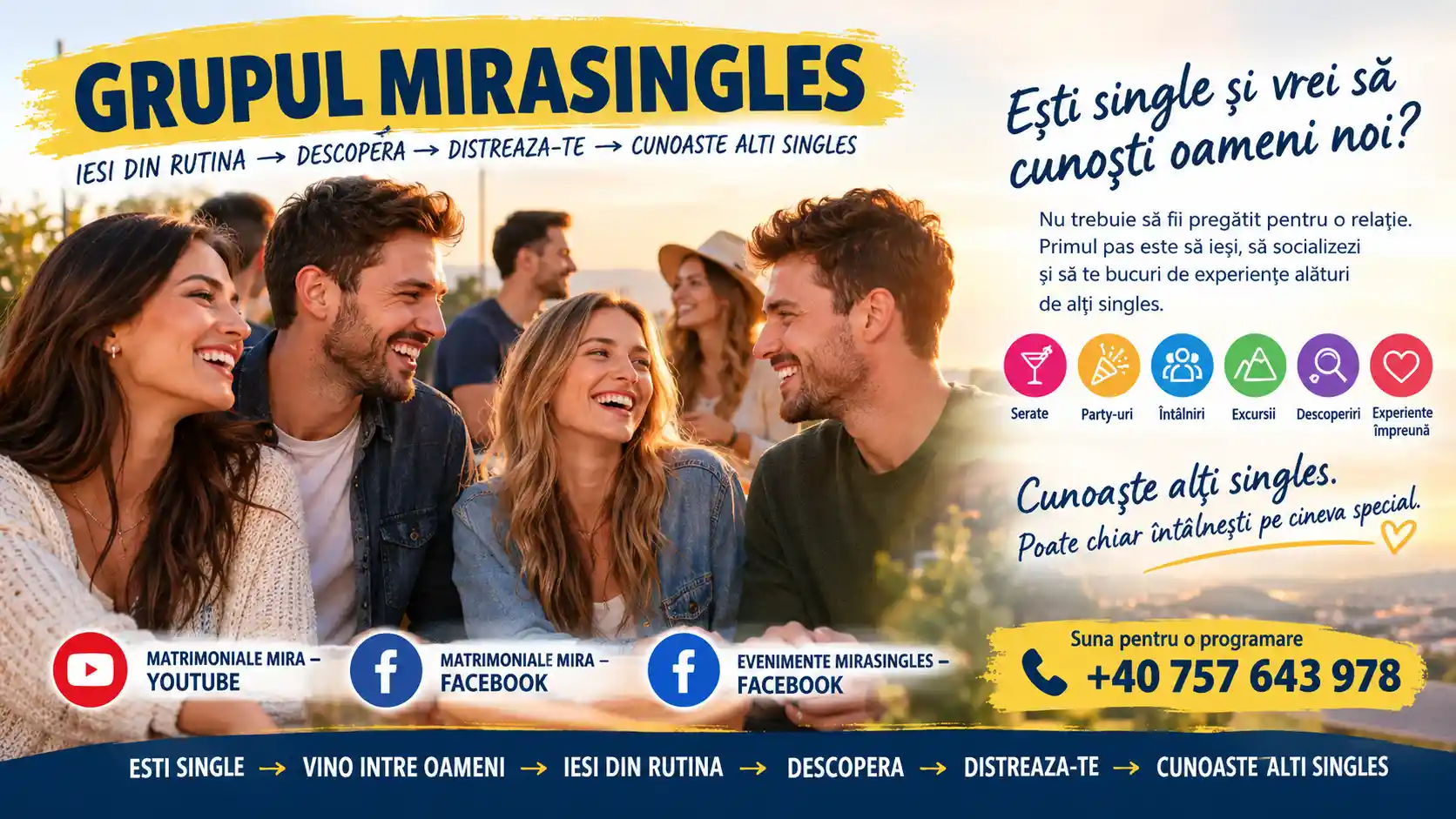 A Romanian Invitation Encourages Singles to Connect Through Social Events and Shared Experiences