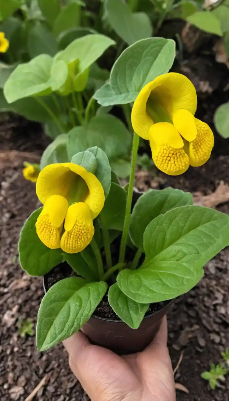 Calceolaria uniflora, the flower known as Darwin’s slipper