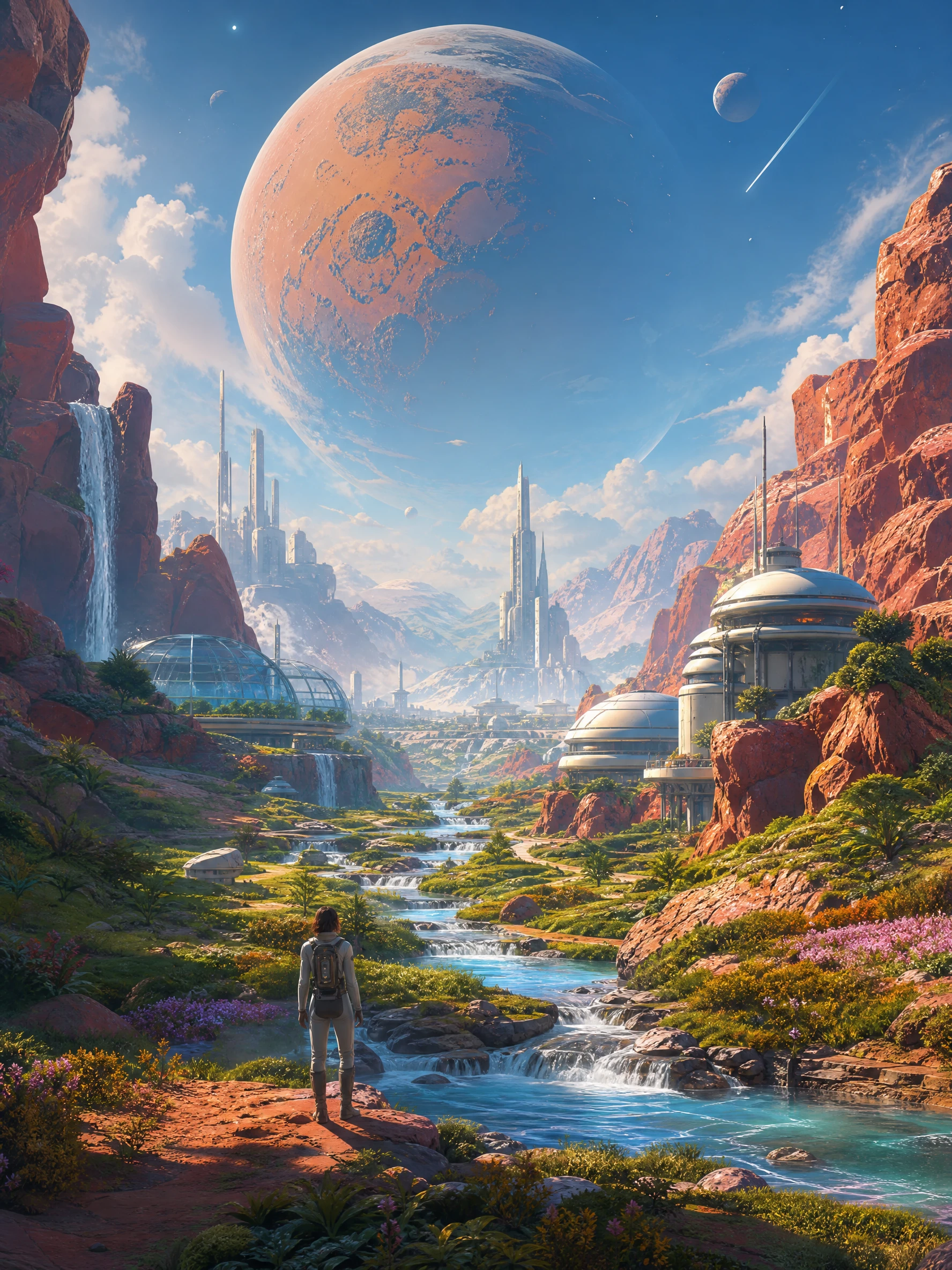 A habitable Mars dreamscape imagines a bright science fiction world