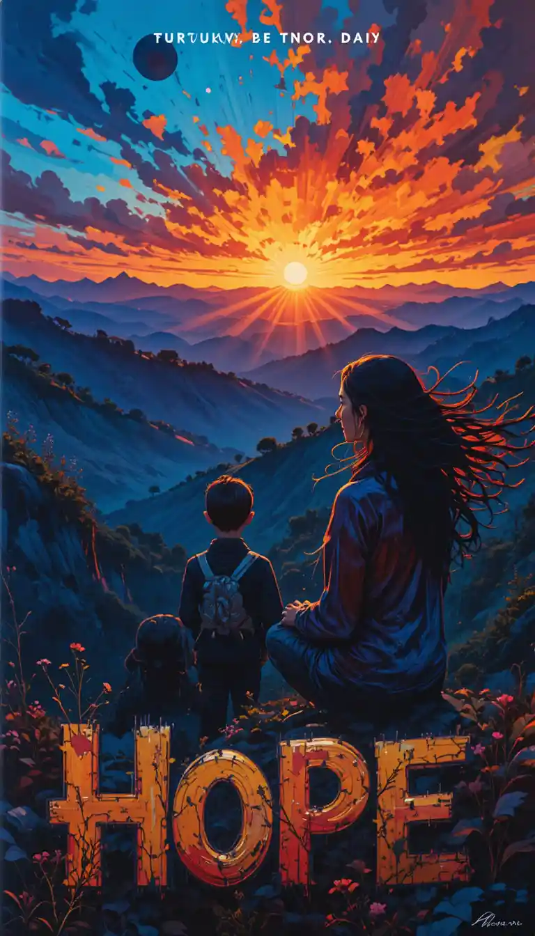 People Watch a Rising Sun as Dawn Colors Shift Across the Sky