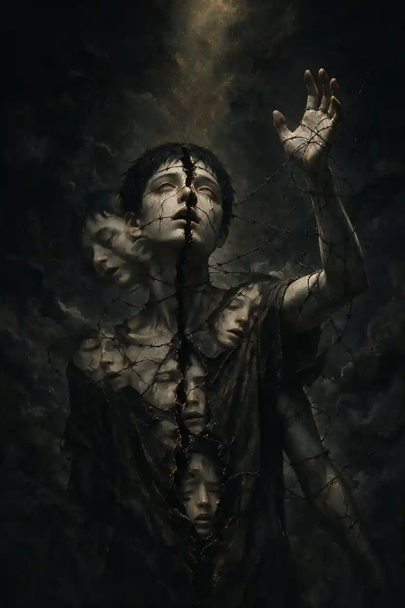 An Iron Cage Becomes a Biting Mouth in a Foreboding Scene