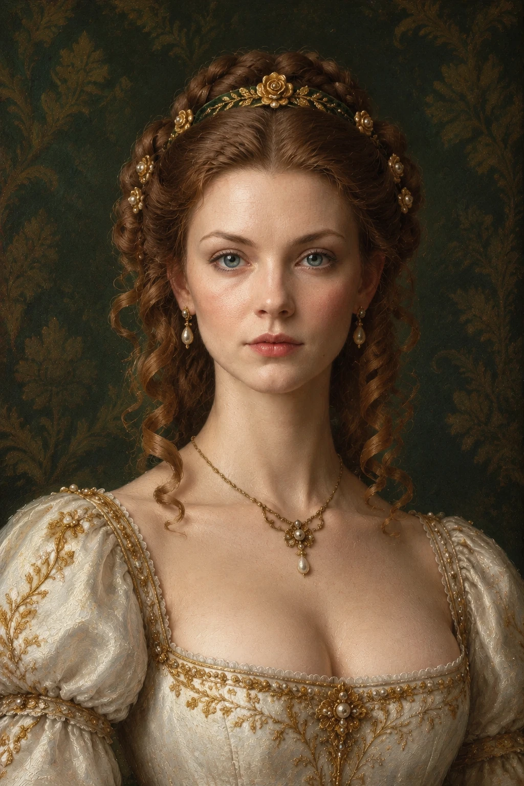 La mirada serena de una noble destaca en un retrato renacentista al óleo