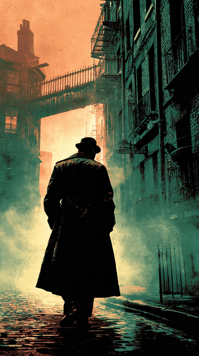 Una calle lluviosa del este de Londres bajo las duras sombras del hormigón