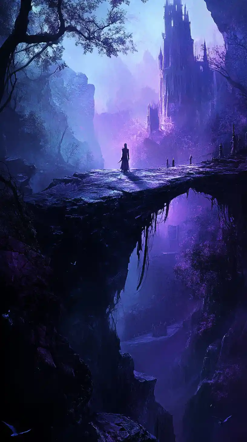 Mysterious gothic fantasy scene with ethereal detailed figures