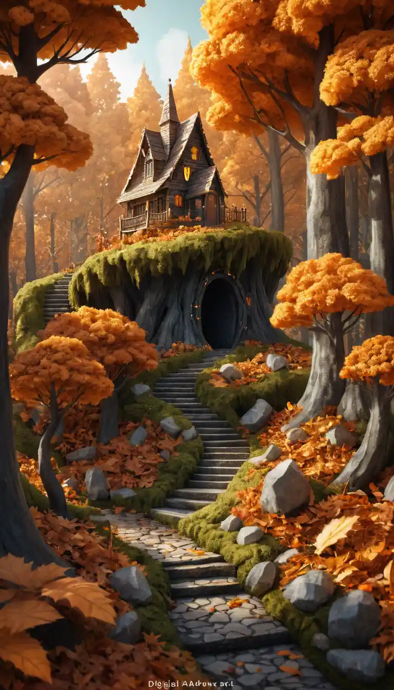 Rhinestone forest sketches for a miniature autumn diorama display