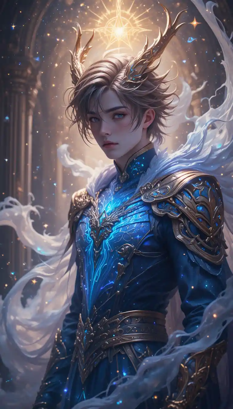 A young male character in an animated universe