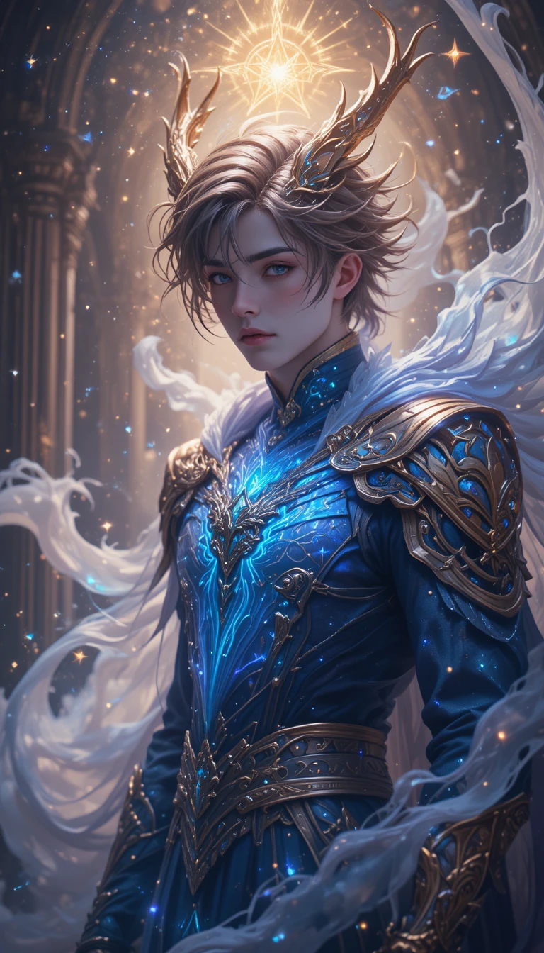 Un joven personaje masculino en un universo animado