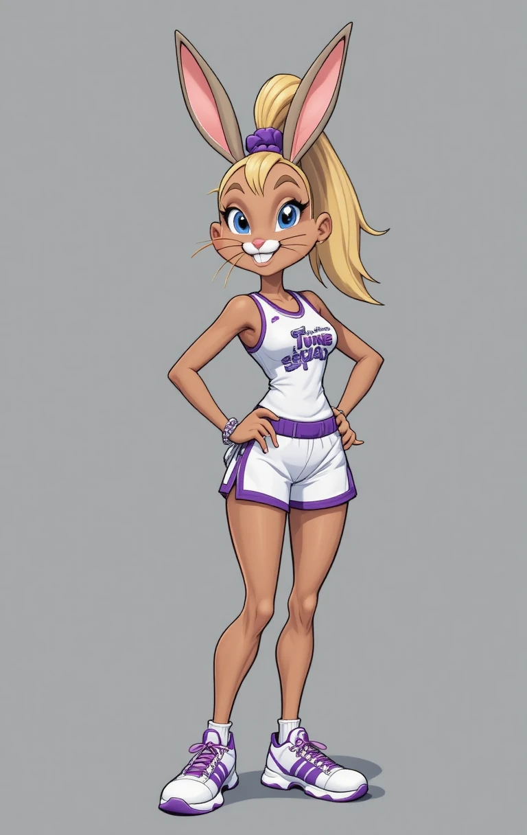 Lola Bunny Stands Confidently in a Classic Tune Squad Basketball Uniform