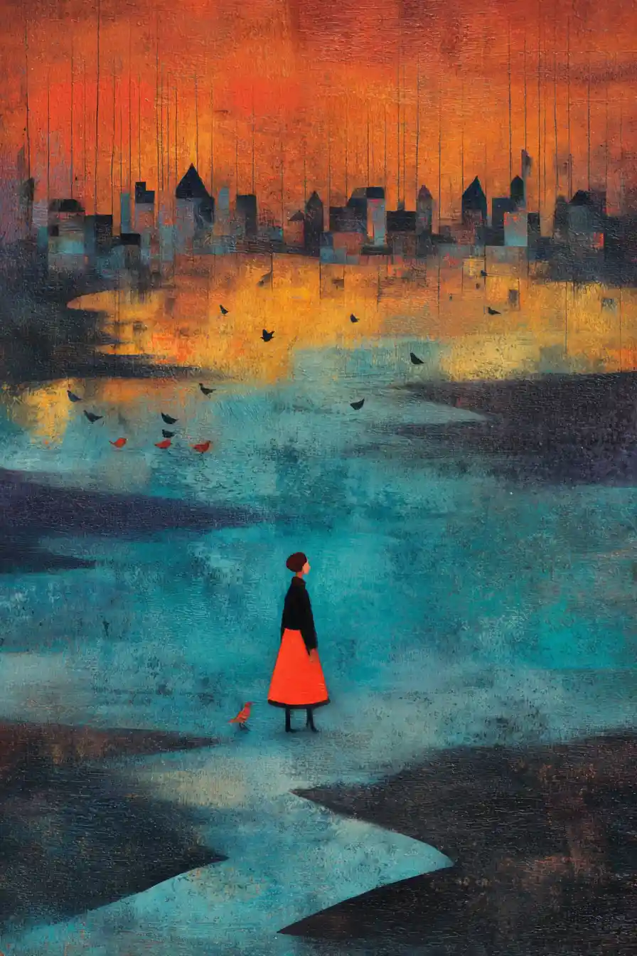 A Surreal Oil Painting Contemplates The Weight Of An Unlived Life
