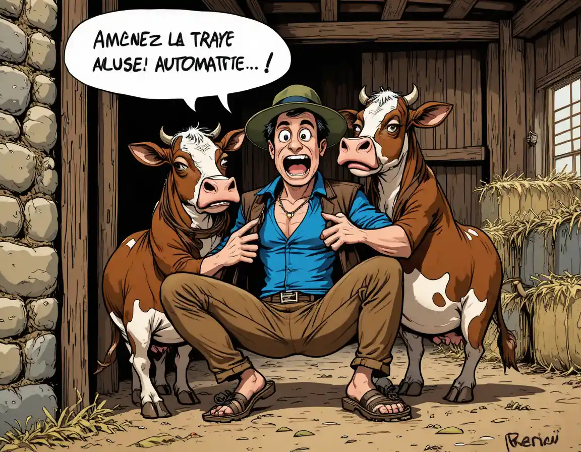 Une cowgirl brune pose près du mur usé d'une grange
