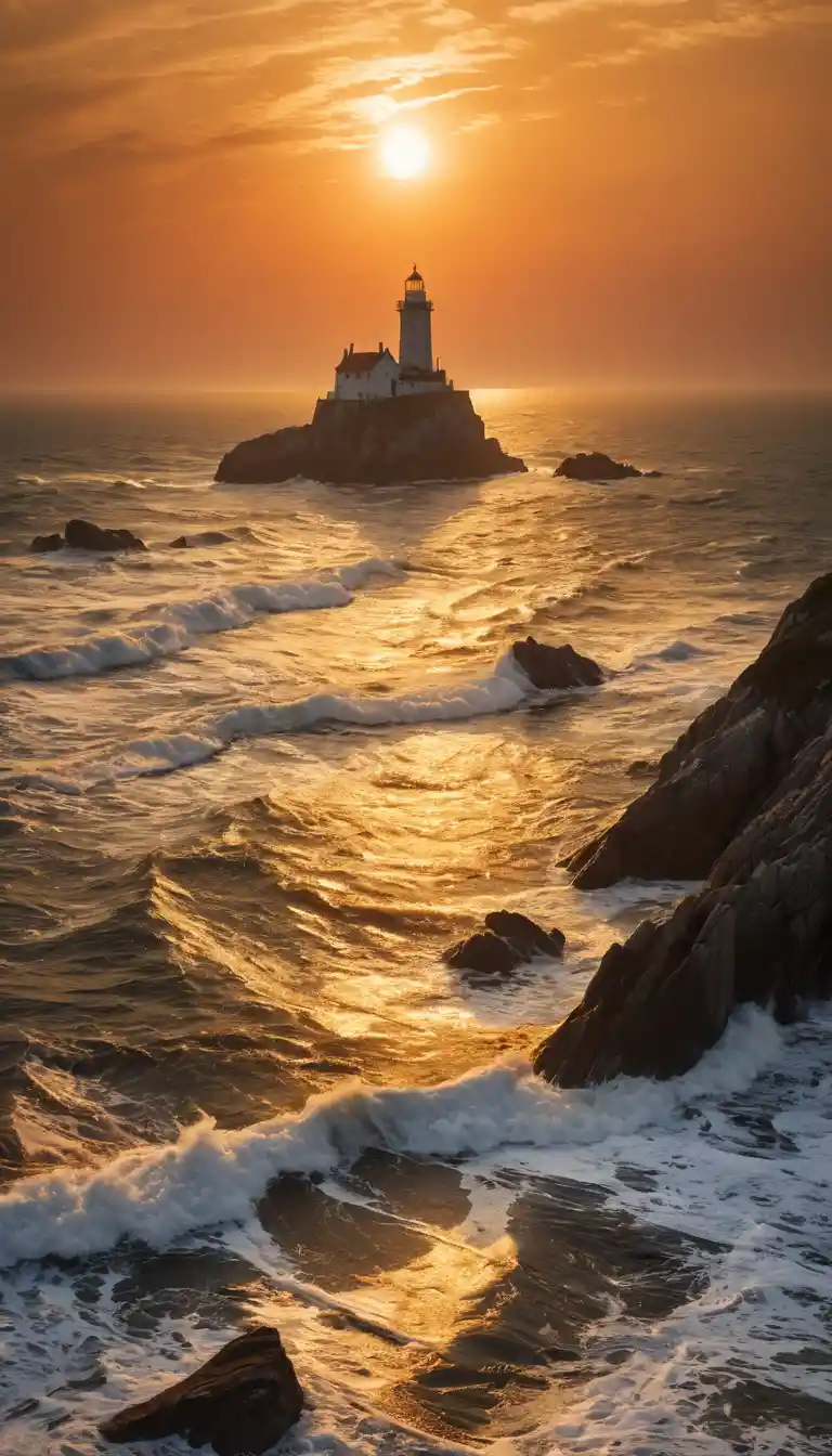 Una barca a vela bianca sotto un tramonto infuocato sul mare