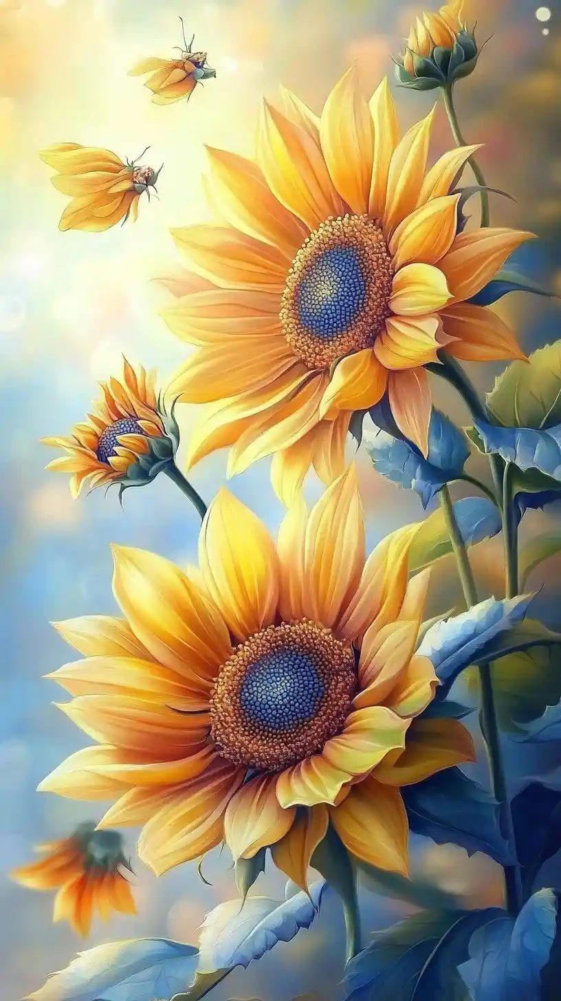 Una tela per diamond painting dai toni pastello con un'illustrazione da sogno
