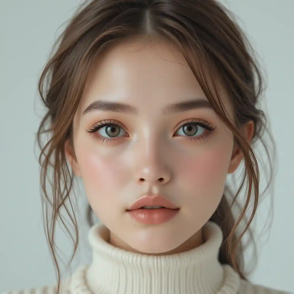 A Cute, Fresh-Faced Person in a Realistic Visual Style