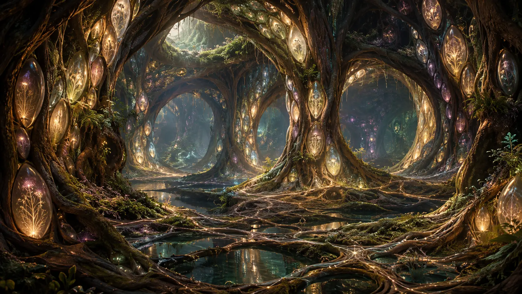 Un santuario nascosto di radici vive brilla sotto terra