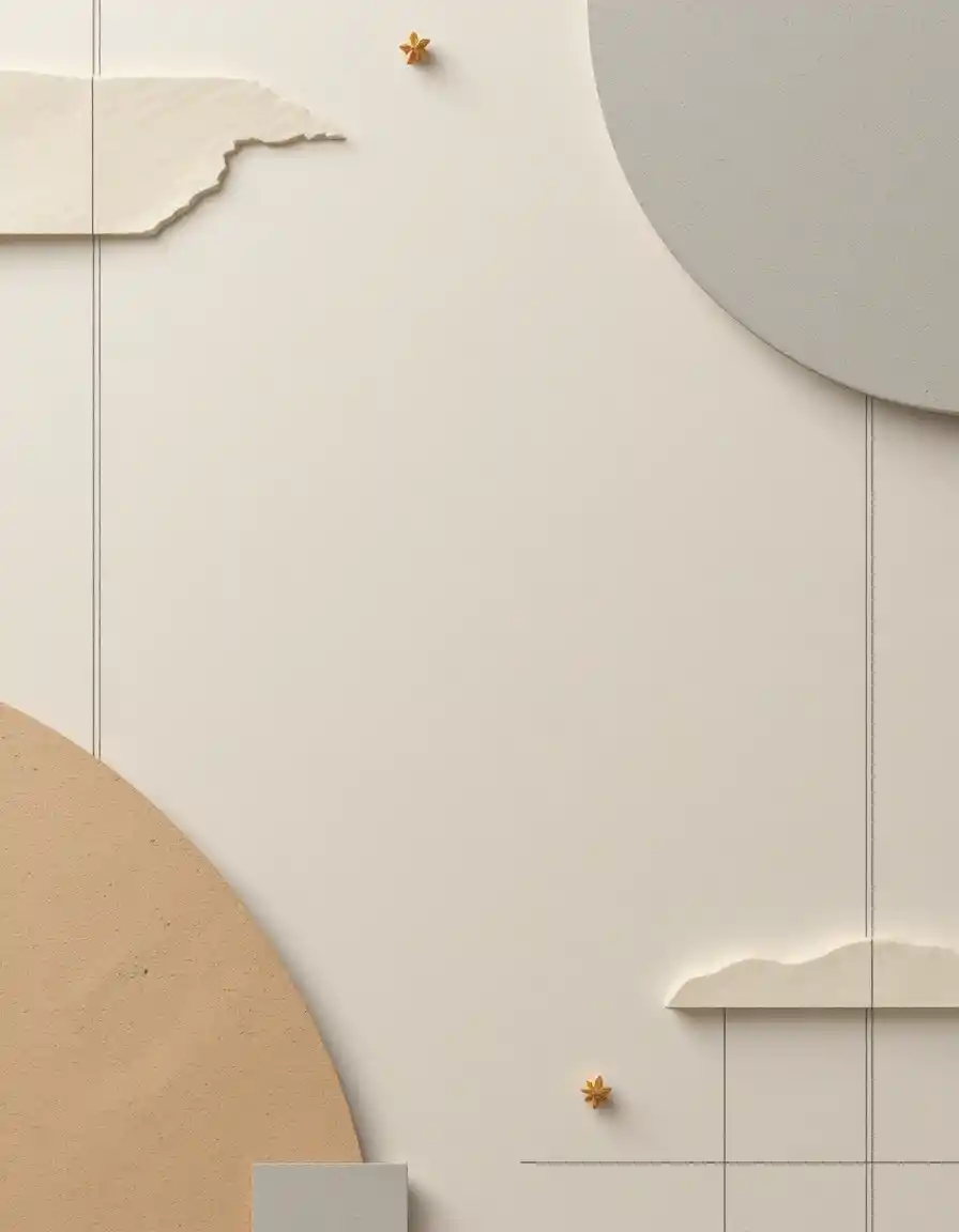 Minimalist abstract beige and gray social media background with centered negative space
