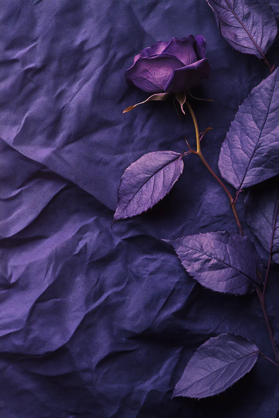 Una sfumatura viola intenso sfuma nell’antracite sotto un bagliore color lavanda