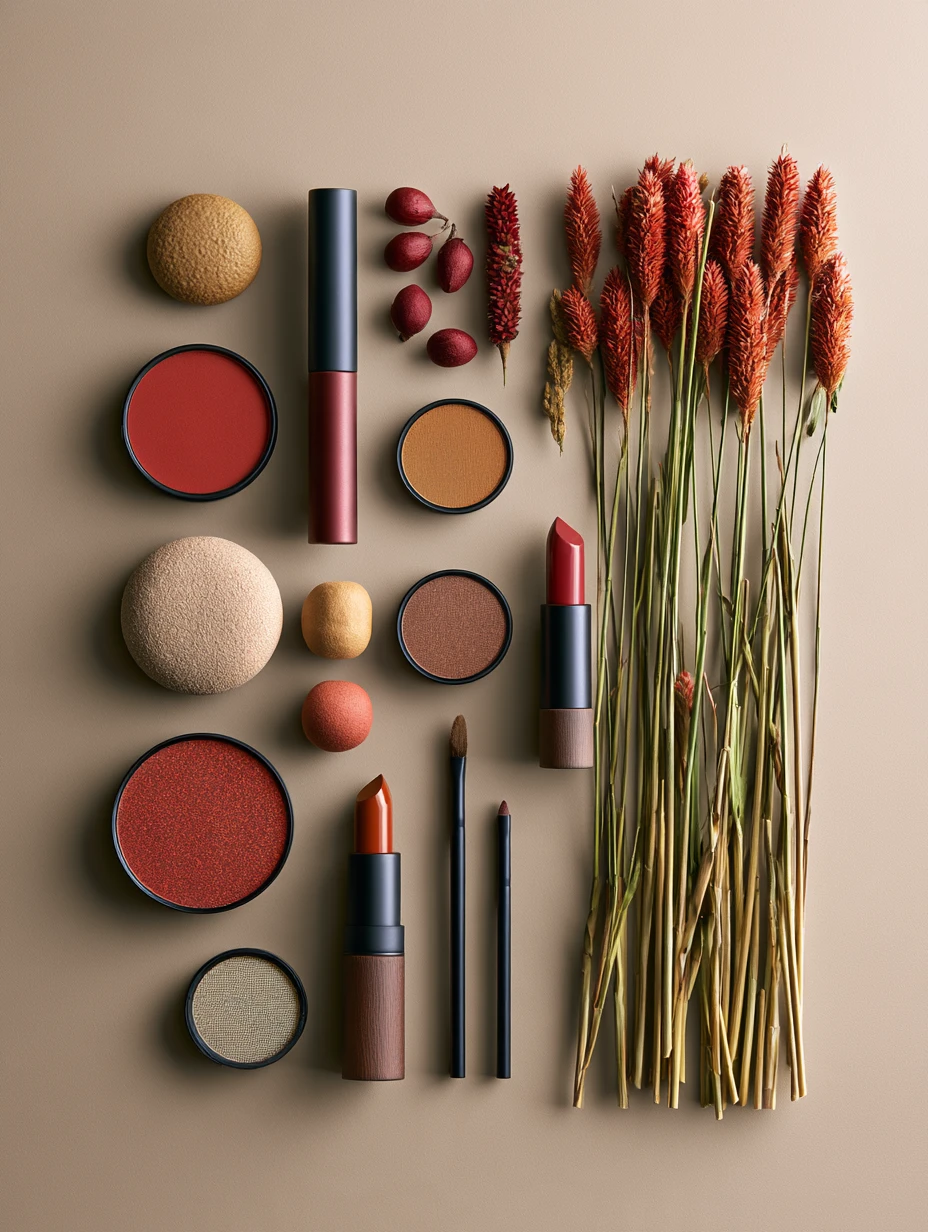 Warm Makeup Colors Displayed in Distinctive Boutique Packaging