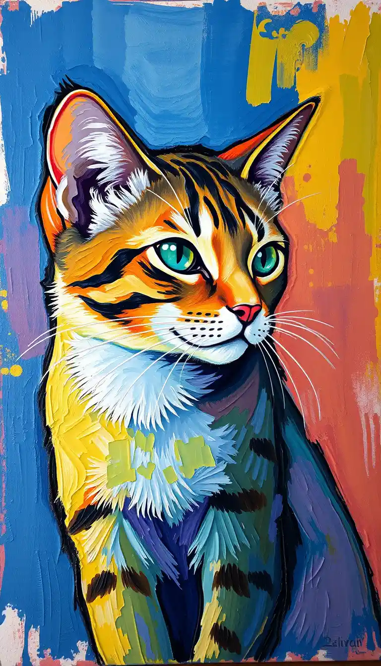 Uma figura humana emerge entre camadas de tinta acrílica e uma impasto texturizada