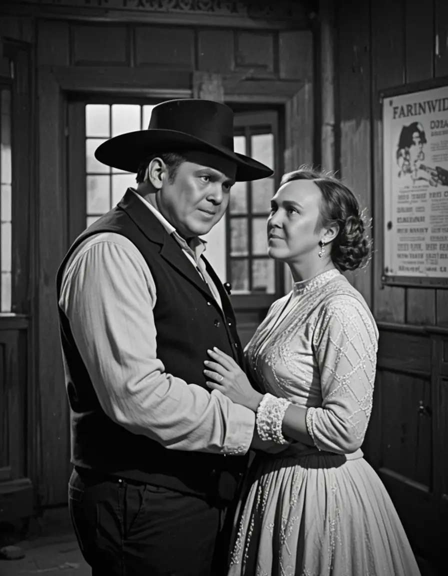 A tender western couple sharing a quiet moment indoors