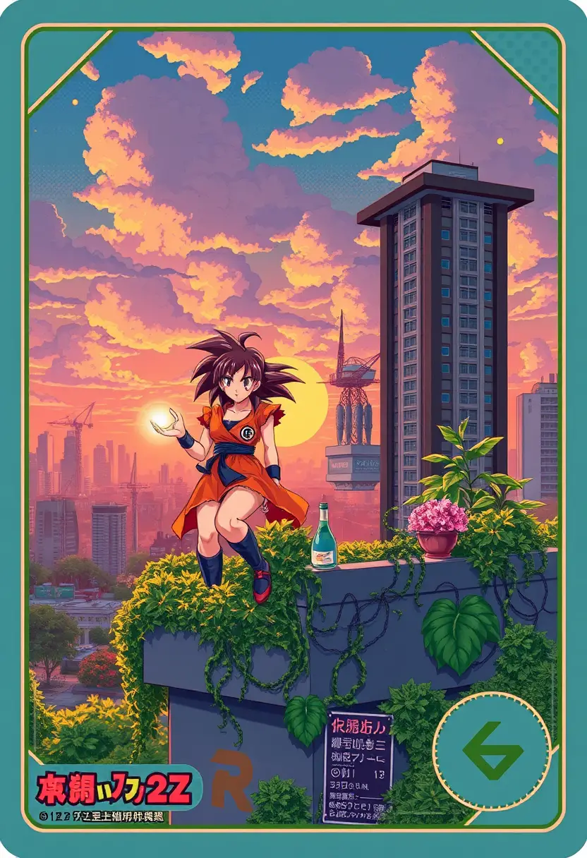 A Rare Glowing Trading Card In Retro Pixel Art
