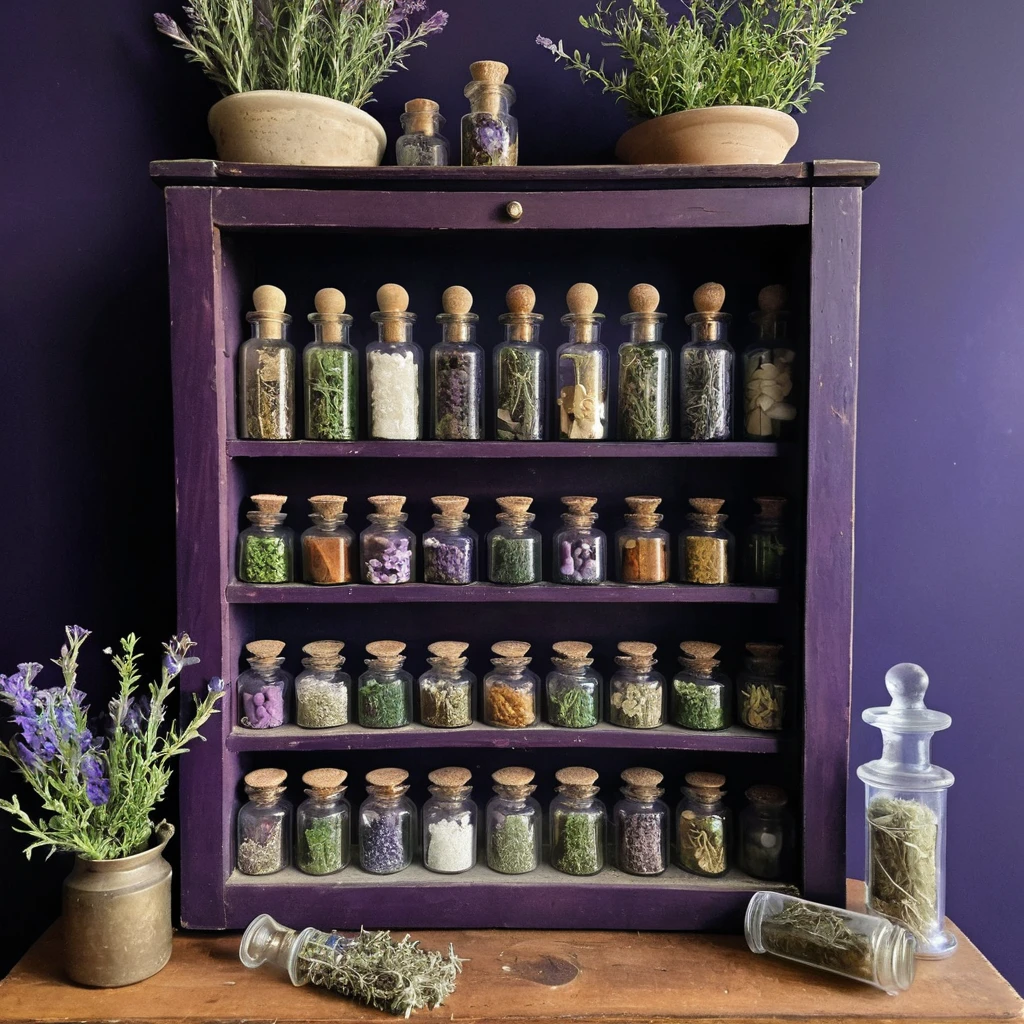 Witchy Apothecary Cabinet for Herbs and Trinkets