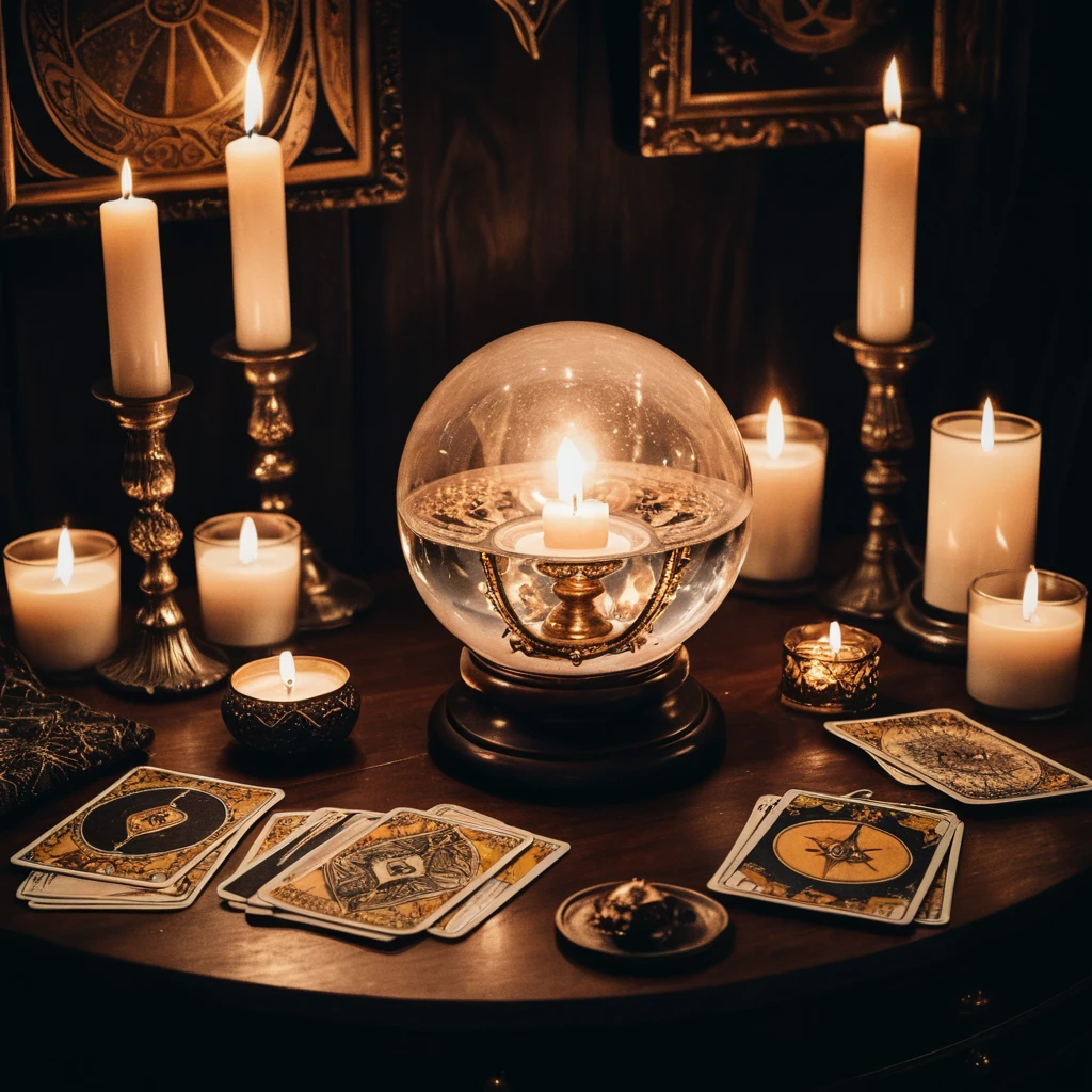 Crystal Ball on the Nightstand for Fortune-Teller Vibes