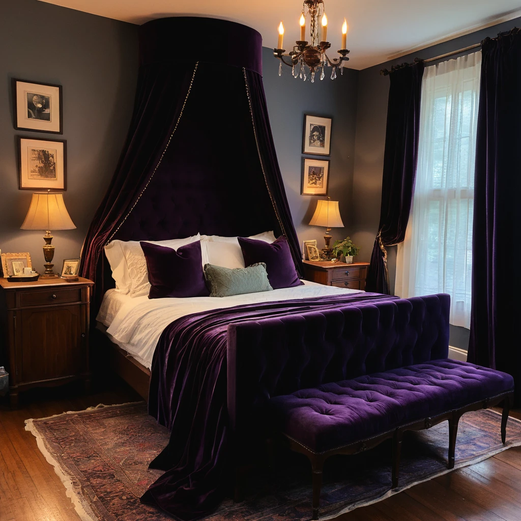 Luxurious Velvet Purple Drapes