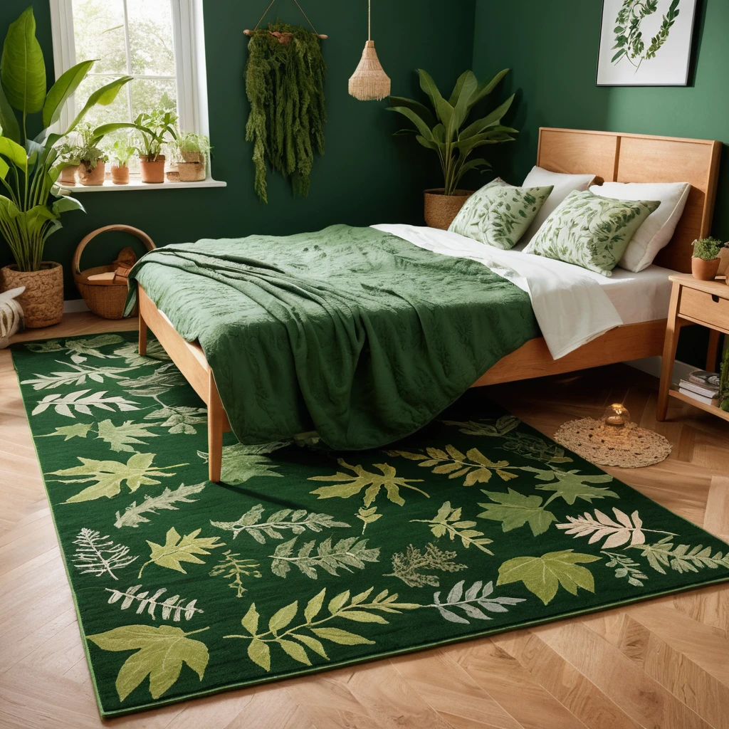 Nature-Inspired Green Rugs