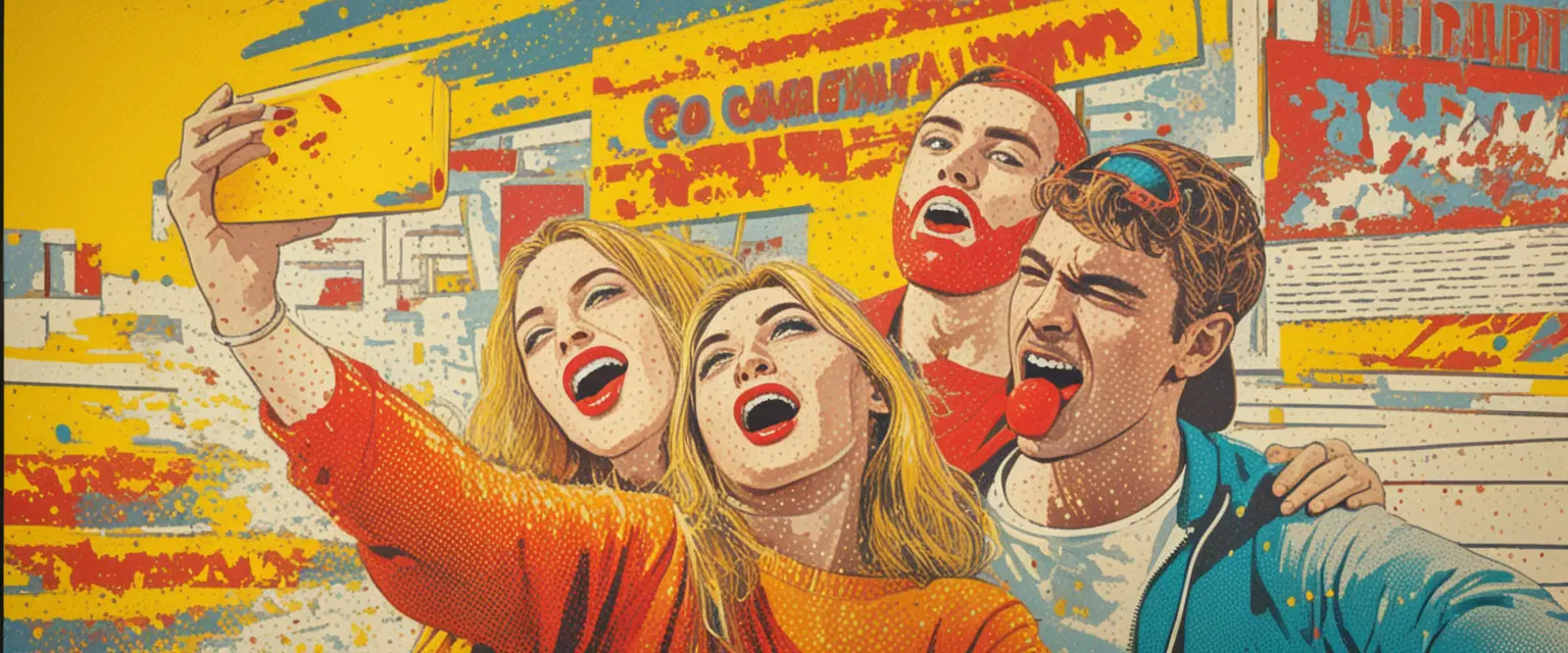 Retro pop art explosion on vintage comic style background
