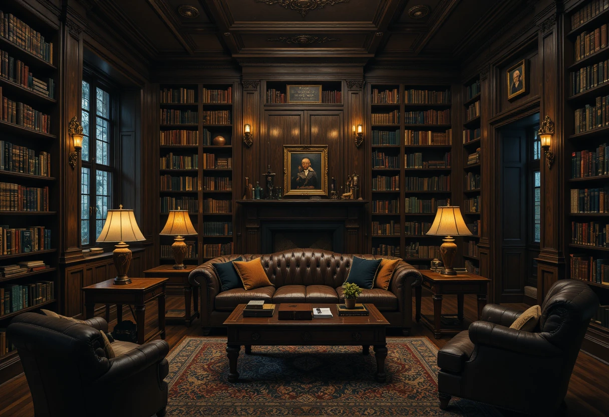 Dark Academia living room Ideas