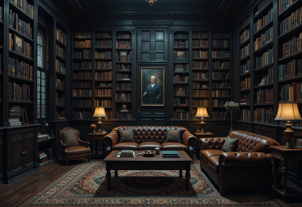 Dark Academia living room Ideas