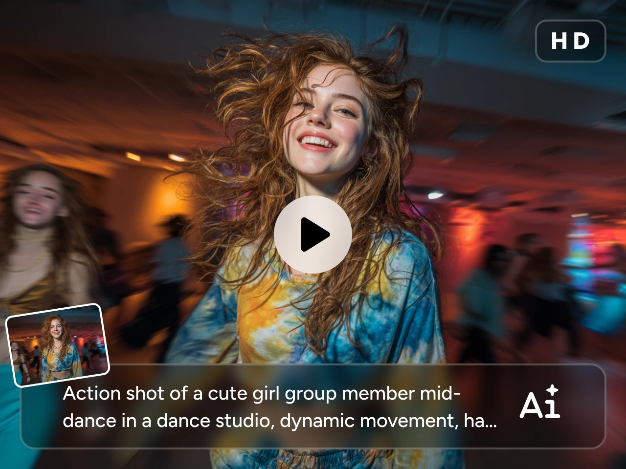 girl video generated by an image to video ai tool