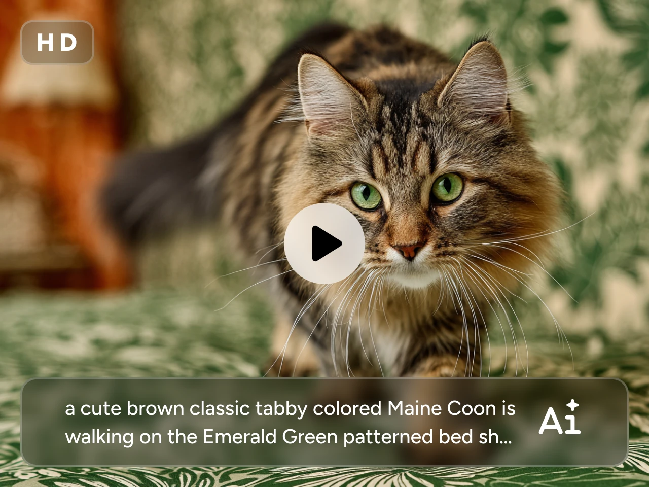 An ultra-high-definition AI video of a kitten