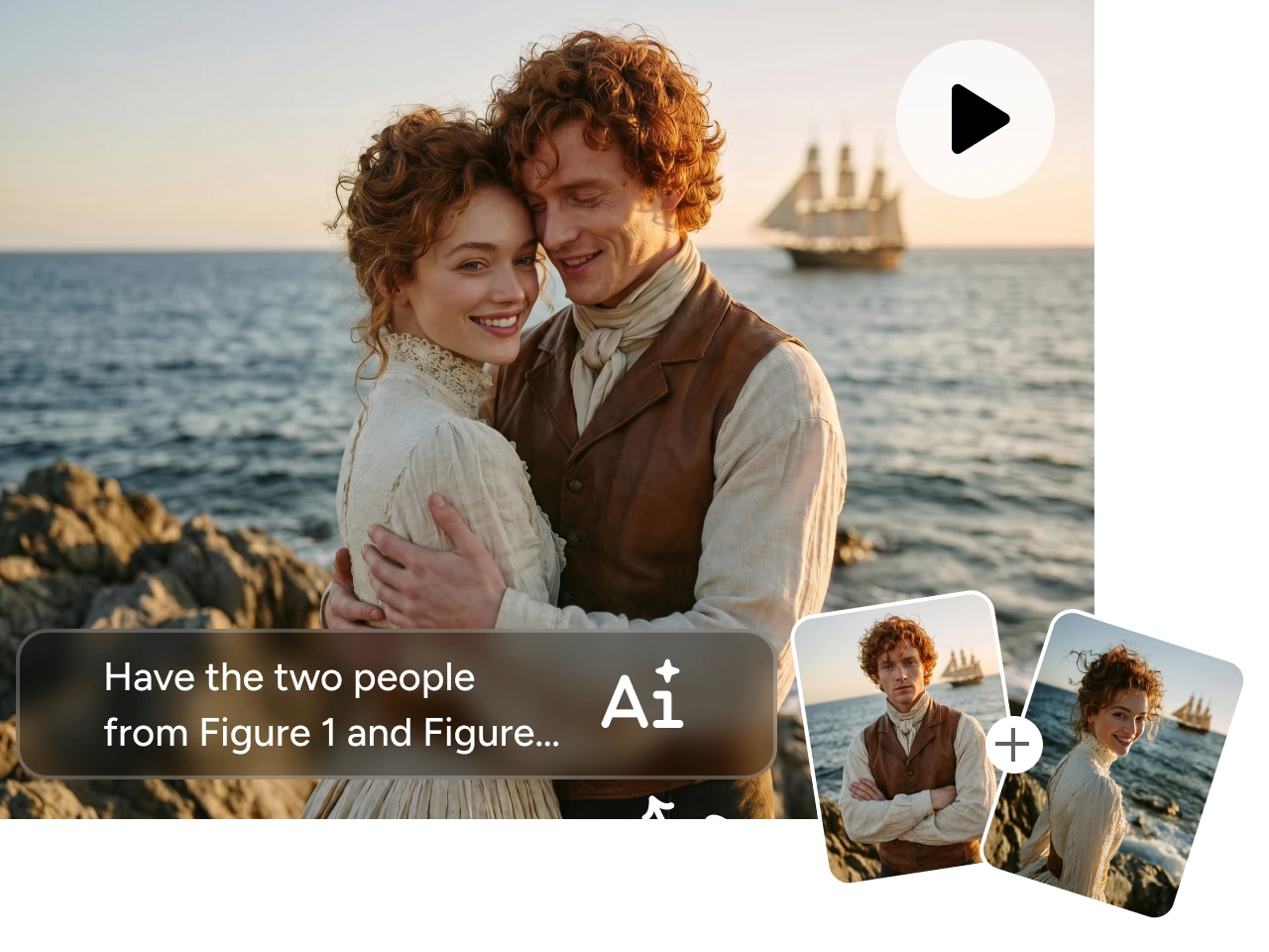 AI-generated hugging videos using prompts or images