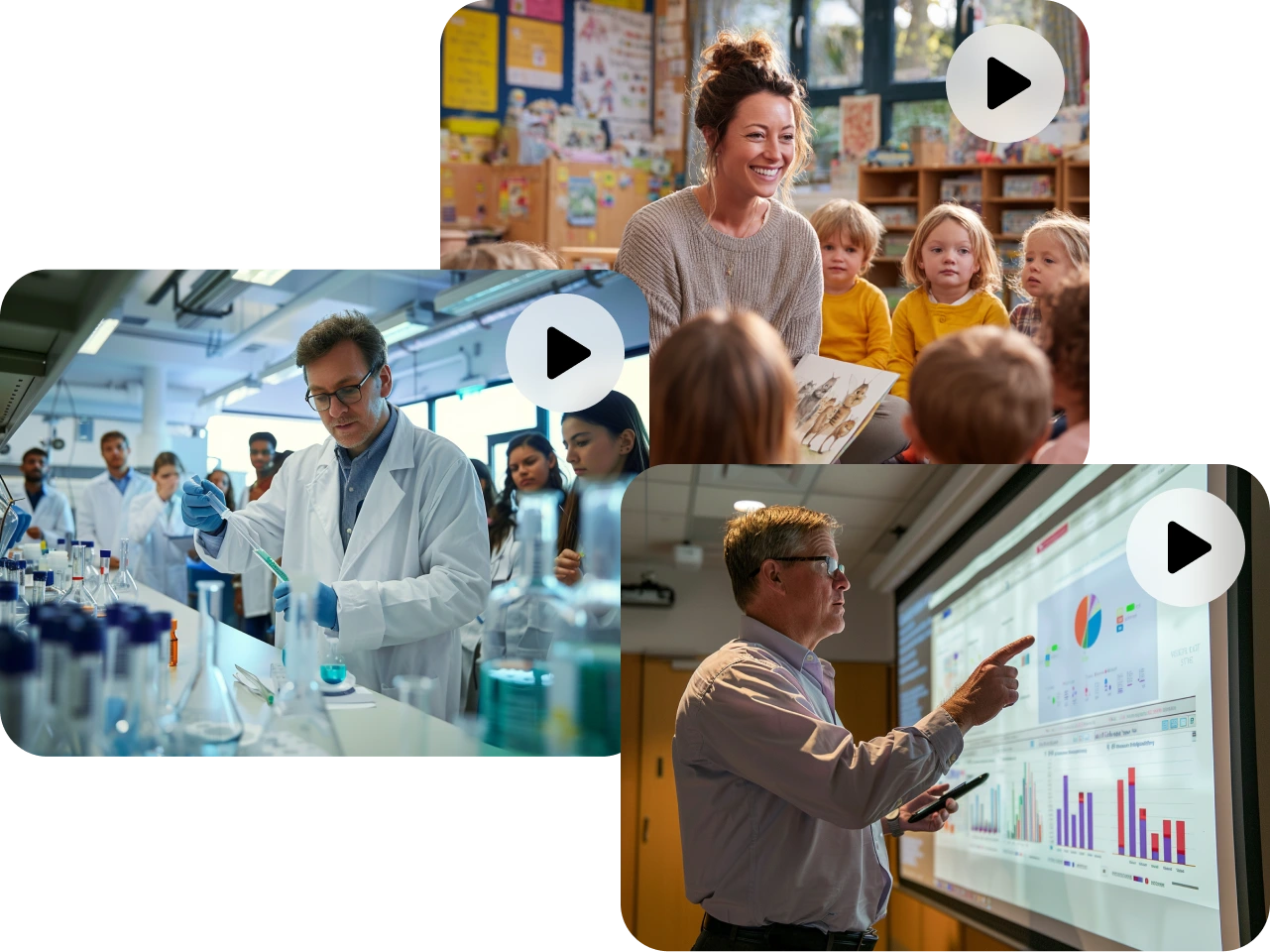 Vidéos éducatives générées par IA de différents types
