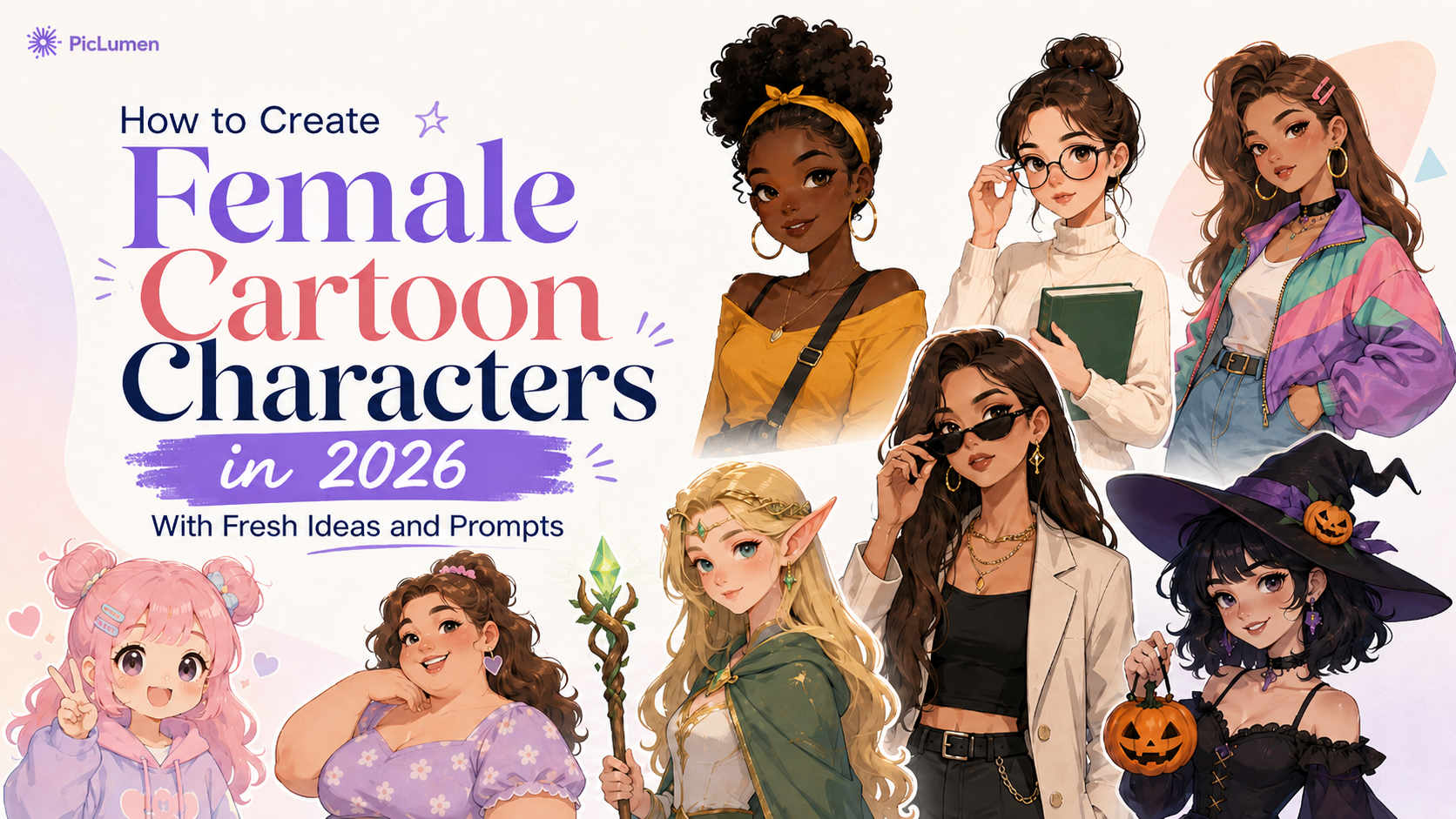 female cartoon character piclumen blog cover