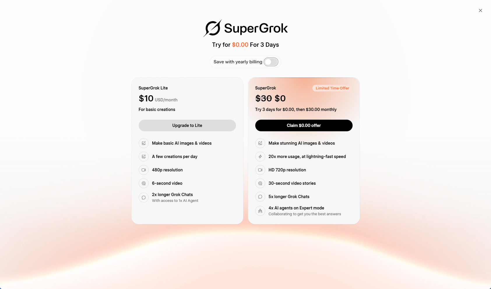 grok subscription plan