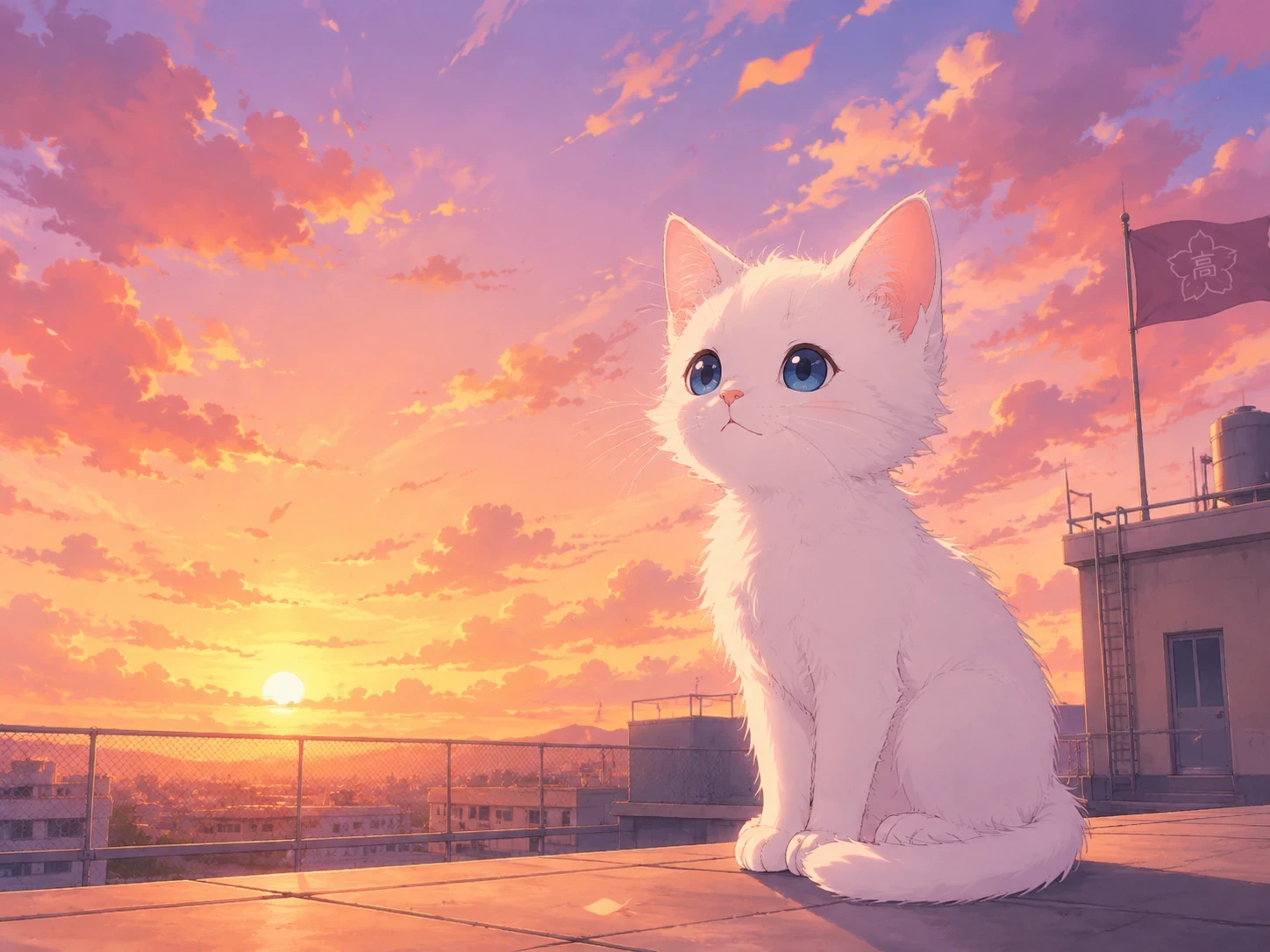 anime ai cat illustration prompt