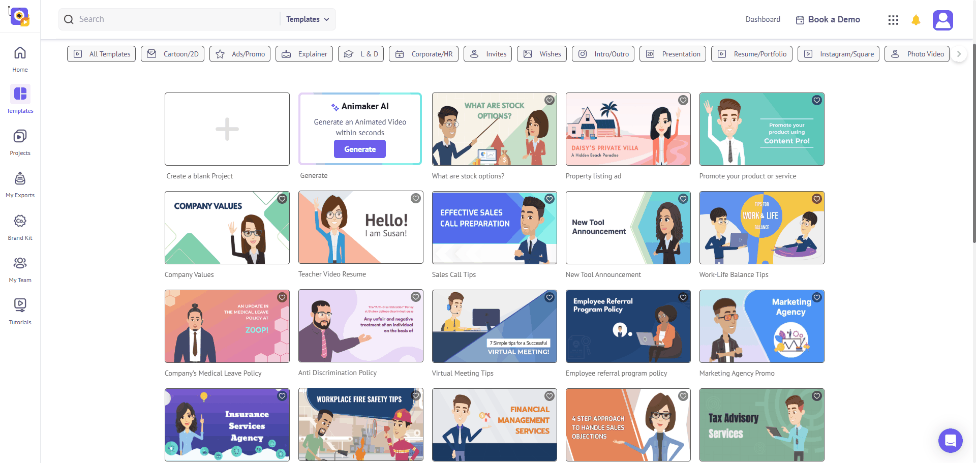 animaker templates review
