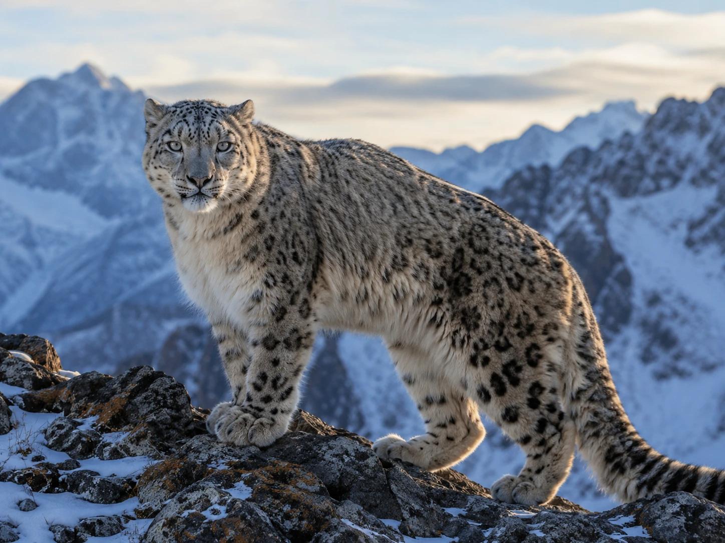 AI-generated images of real snow leopards