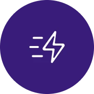 dark blue icon with flashlight mark