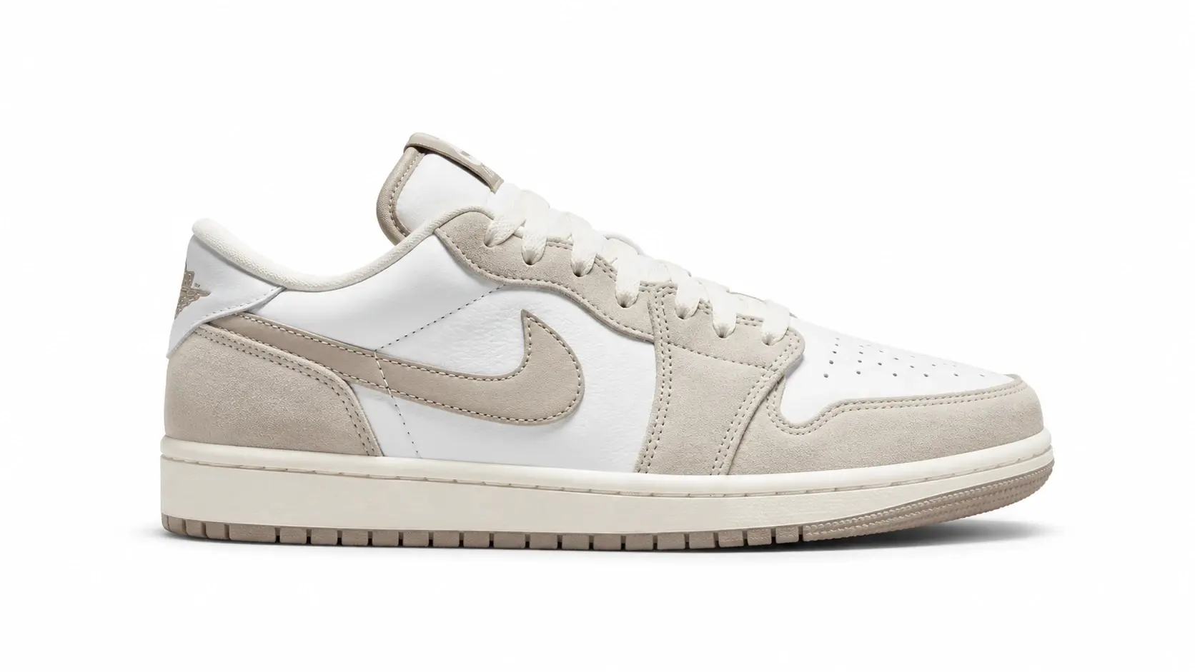 Minimalist product photo of a premium sneaker on a white seamless background