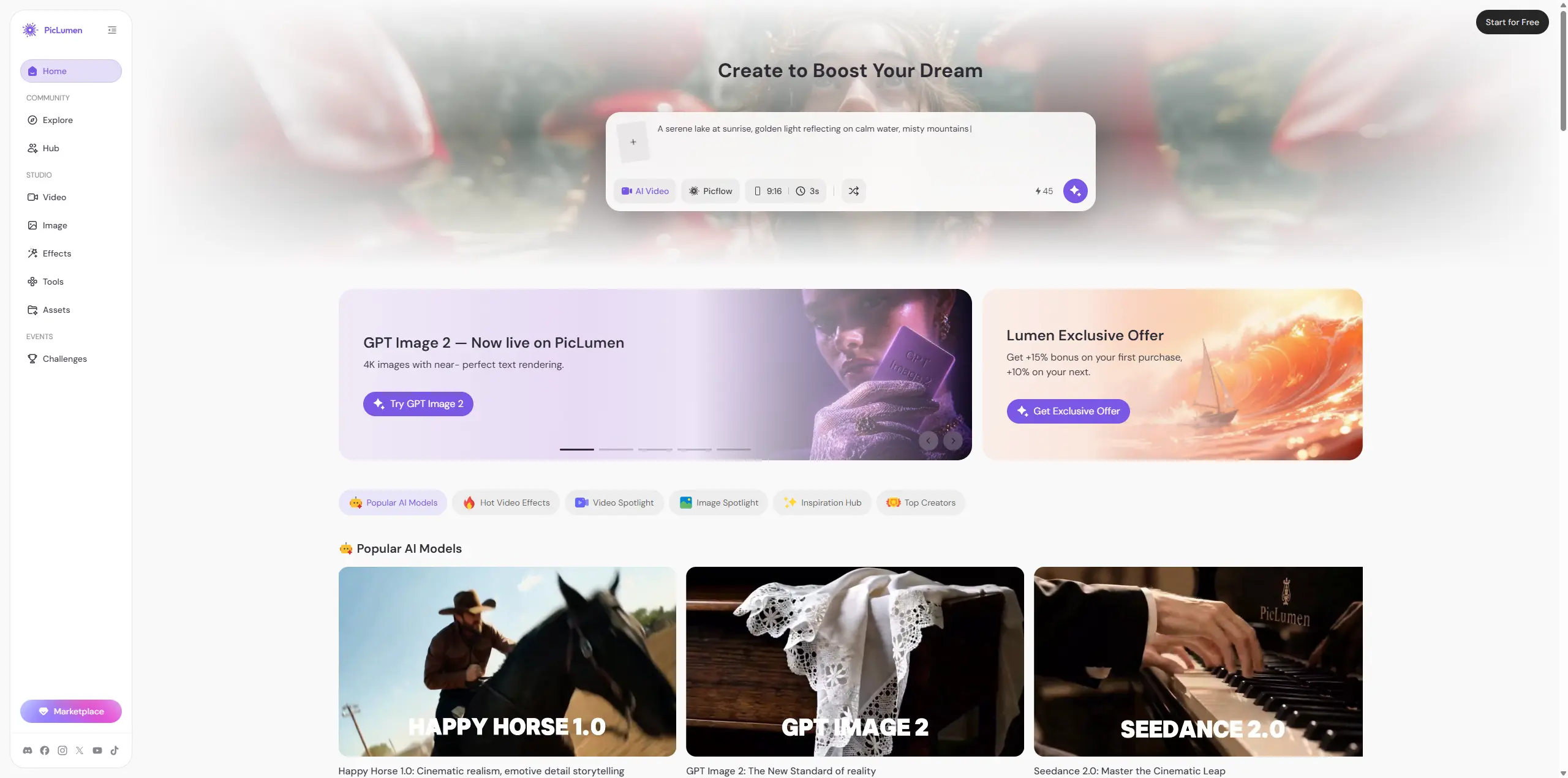 piclumen homepage