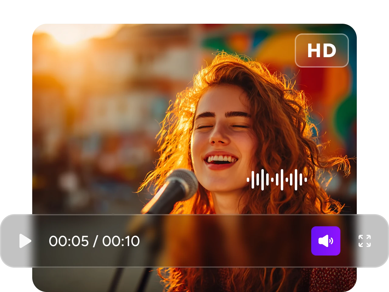 a woman singing into a microphone