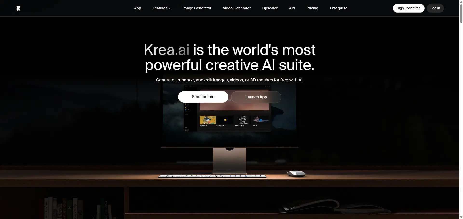 krea ai official website homepage