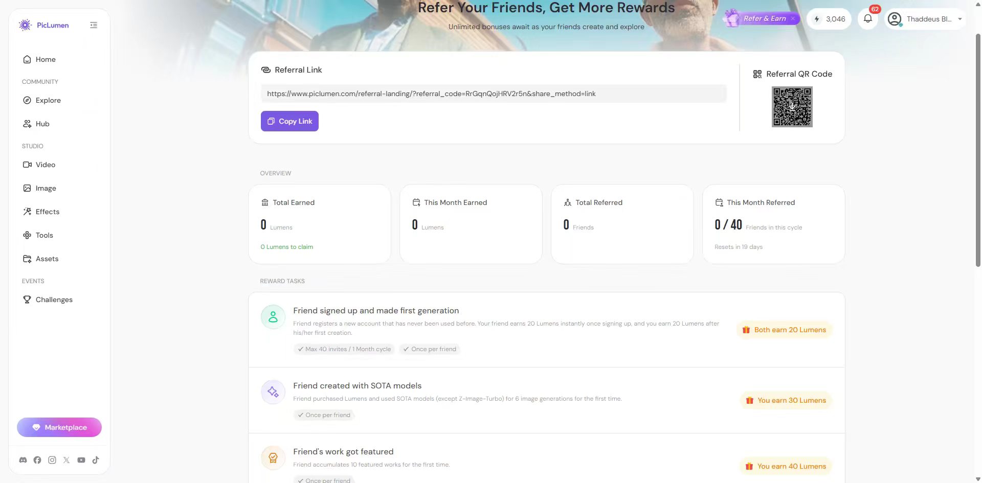 how to use refferal link and code