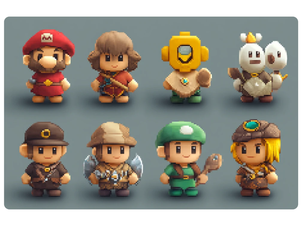 Keep a cohesive style for all your AI-generated game assets.